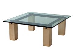 Vintage Mid Century Modern Glass Top Coffee Table - 2536298