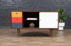 Vintage Mid Century Modern Multi Color Lacquered Credenza - 4126907