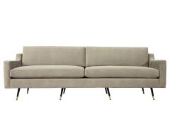 Vintage Mid Century Modern Sofa in Designer Velvet - 1993908