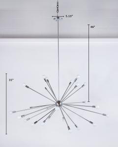 Vintage Mid Century Modern Sputnik Chandelier Futuristic Design Elegance - 3485732