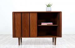 Vintage Mid Century Modern Tambour Door Credenza by Barzilay - 2321841