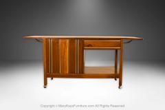 Vintage Mid Century Modern Walnut Bar Serving Cart - 4309091