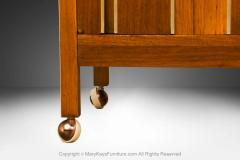 Vintage Mid Century Modern Walnut Bar Serving Cart - 4309092