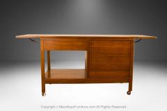 Vintage Mid Century Modern Walnut Bar Serving Cart - 4309093