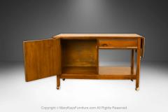 Vintage Mid Century Modern Walnut Bar Serving Cart - 4309095