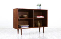 Vintage Mid Century Modern Walnut Bookcase with Glass Doors - 2990731