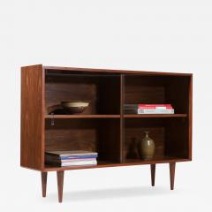 Vintage Mid Century Modern Walnut Bookcase with Glass Doors - 2991629