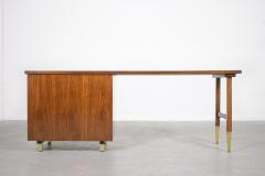 Vintage Mid Century Modern Walnut Desk - 2957483