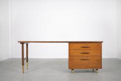 Vintage Mid Century Modern Walnut Desk - 2957489