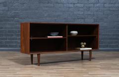 Vintage Mid Century Walnut Glass Bookcase - 4368170