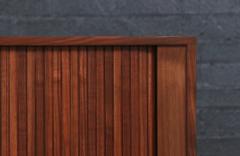 Vintage Mid Century Walnut Tambour Door Credenza - 4017533