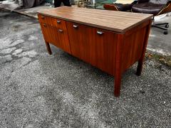 Vintage Mid Century Walnut and Laminate Top Credenza - 4474591
