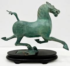 Vintage Midcentury Bronze Asian Style Horse Sculpture Han Dynasty Flying Horse - 3556282