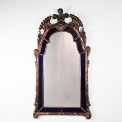 Vintage Mirror with Blue Glass Panels circa 1920 - 3707687