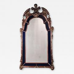 Vintage Mirror with Blue Glass Panels circa 1920 - 3709329