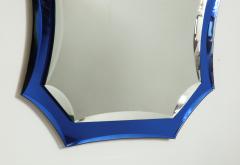 Vintage Mirror with Cobalt Blue Borders - 1067684