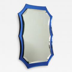 Vintage Mirror with Cobalt Blue Borders - 1068973
