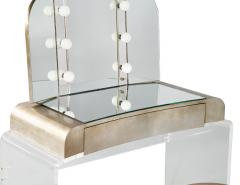 Vintage Mirrored Modernist Lucite Acrylic Vanity Set - 3797486