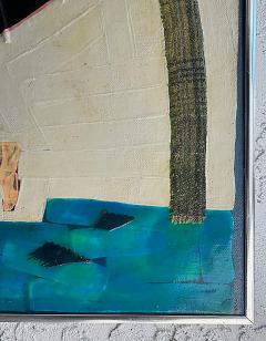 Vintage Mixed Media Painting of Beach Bathers Palm Trees by Rick Dreyer - 4432514