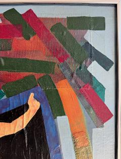 Vintage Mixed Media Painting of Beach Bathers Palm Trees by Rick Dreyer - 4432518