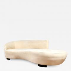 Vintage Modern Contemporary Curved Serpentine Sofa - 2740533