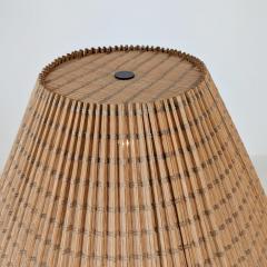 Vintage Modern Floor Lamp in Black Teak Rattan Finland 1960s - 4637284