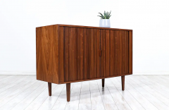 Vintage Modern Walnut Tambour Door Credenza - 2716604