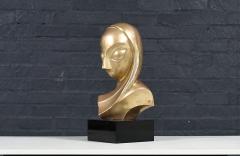 Vintage Modernist Brancusi Inspired Bust Sculpture - 4703730