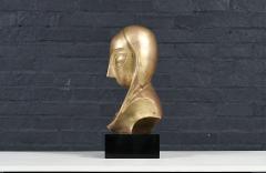 Vintage Modernist Brancusi Inspired Bust Sculpture - 4703731