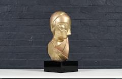Vintage Modernist Brancusi Inspired Bust Sculpture - 4703736