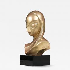 Vintage Modernist Brancusi Inspired Bust Sculpture - 4704235