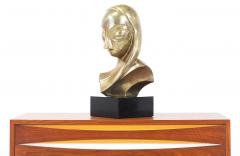 Vintage Modernist Brancusi Style Bust Sculpture - 2226479