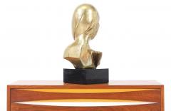 Vintage Modernist Brancusi Style Bust Sculpture - 2226483