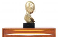 Vintage Modernist Brancusi Style Bust Sculpture - 2226484
