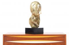 Vintage Modernist Brancusi Style Bust Sculpture - 2226485