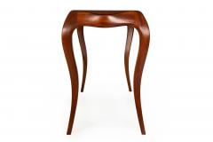 Vintage Modernist Serpentine Mahogany Console Table 20th century signed - 4499871