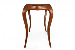 Vintage Modernist Serpentine Mahogany Console Table 20th century signed - 4499873