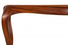 Vintage Modernist Serpentine Mahogany Console Table 20th century signed - 4499874