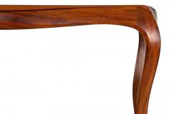 Vintage Modernist Serpentine Mahogany Console Table 20th century signed - 4499875