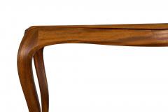 Vintage Modernist Serpentine Mahogany Console Table 20th century signed - 4499876