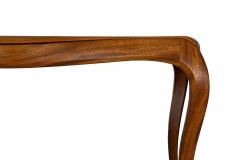 Vintage Modernist Serpentine Mahogany Console Table 20th century signed - 4499877