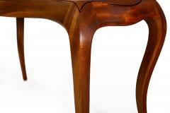 Vintage Modernist Serpentine Mahogany Console Table 20th century signed - 4499878