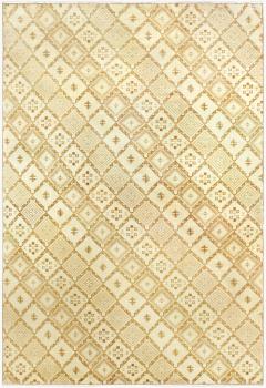 Vintage Moroccan Beige Hand Knotted Wool Rug - 3582707