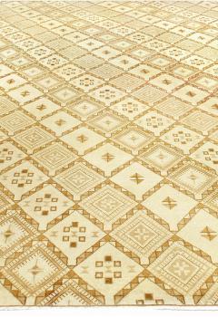 Vintage Moroccan Beige Hand Knotted Wool Rug - 3582708