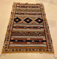 Vintage Moroccan Tribal Wool Rug or Carpet with Geometrical Design - 3547359