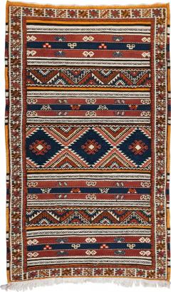 Vintage Moroccan Tribal Wool Rug or Carpet with Geometrical Design - 3549061