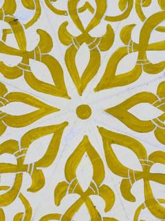 Vintage Moroccan Yellow White Side or End Table in Star Shape a Pair - 2866135