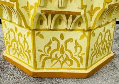Vintage Moroccan Yellow White Side or End Table in Star Shape a Pair - 2866218