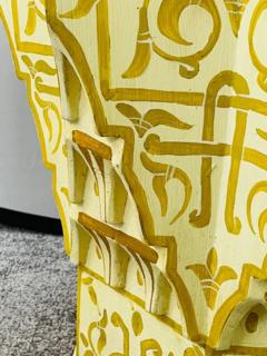 Vintage Moroccan Yellow White Side or End Table in Star Shape a Pair - 2866221
