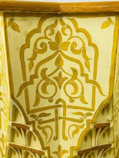 Vintage Moroccan Yellow White Side or End Table in Star Shape a Pair - 2866236